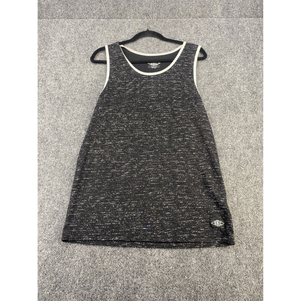 BKC Brooklyn Cloth Tank Top Mens Medium Black Space Dye Sleeveless Knit Shirt M